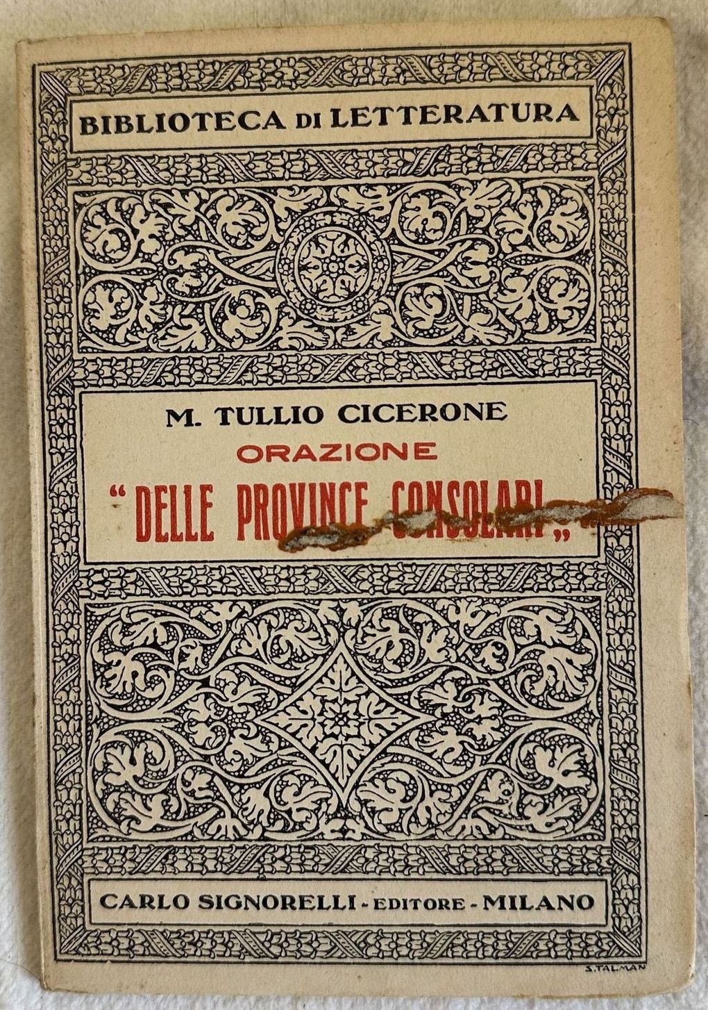 ORAZIONE "DELLE PROVINCE CONSOLARI" VERSIONE CON INTRODUZIONE E NOTE DI …