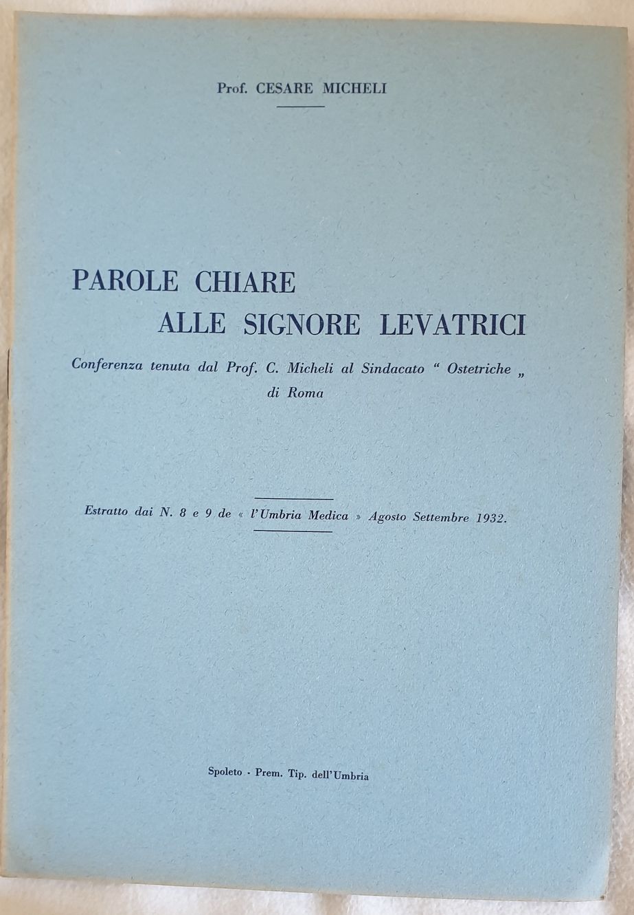 PAROLE CHIARE ALLE SIGNORE LEVATRICI CONFERENZA DAI N. 8 E …