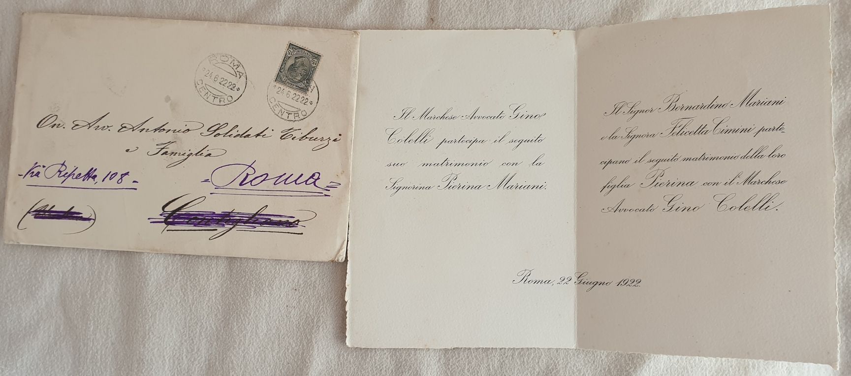 PARTECIPAZIONE DI NOZZE MARCHESE AVVOCATO GINO COLELLI PARTECIPA IL MATRIMONIO …