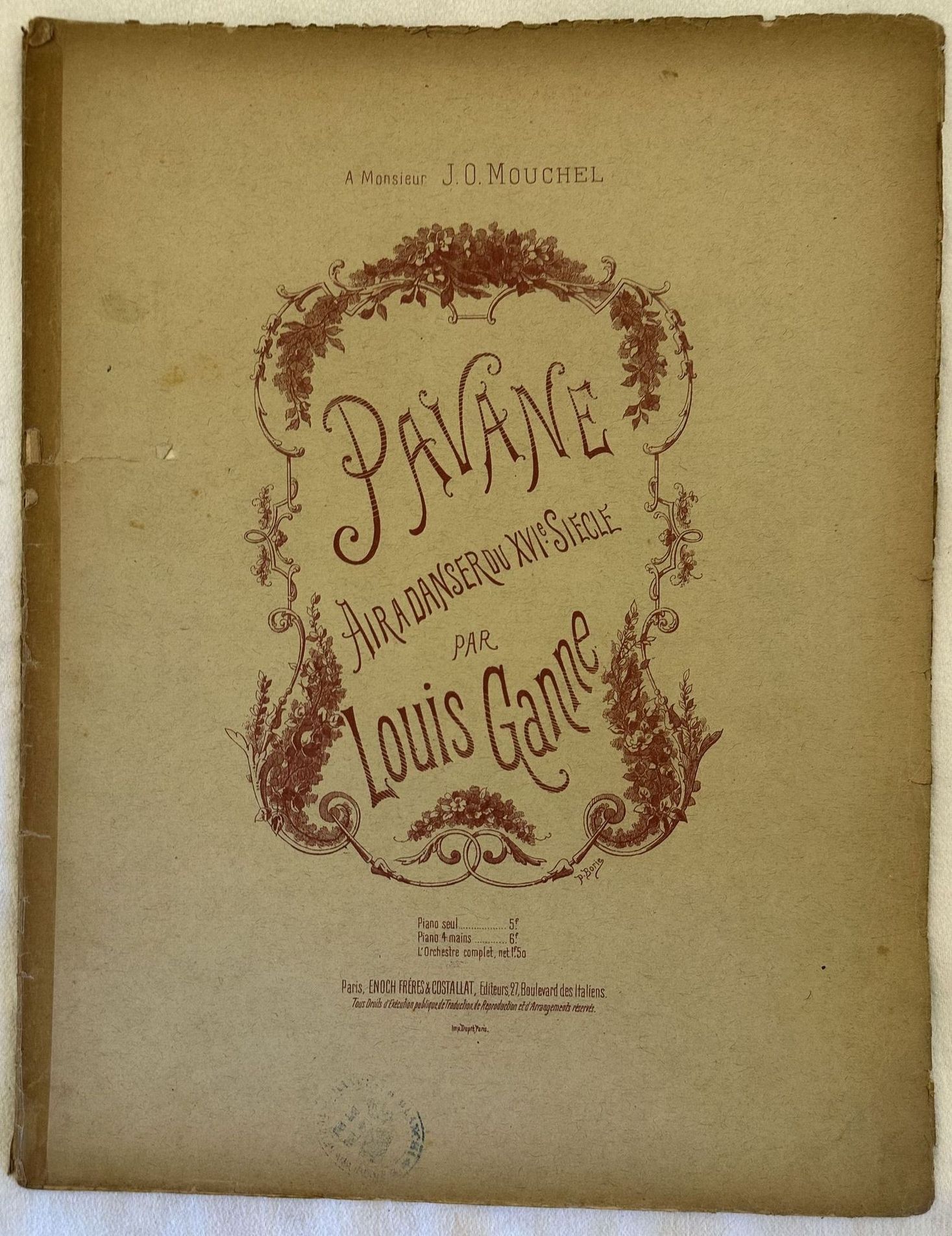 PAVANE AIR A DANSER DU XVI SIECLE
