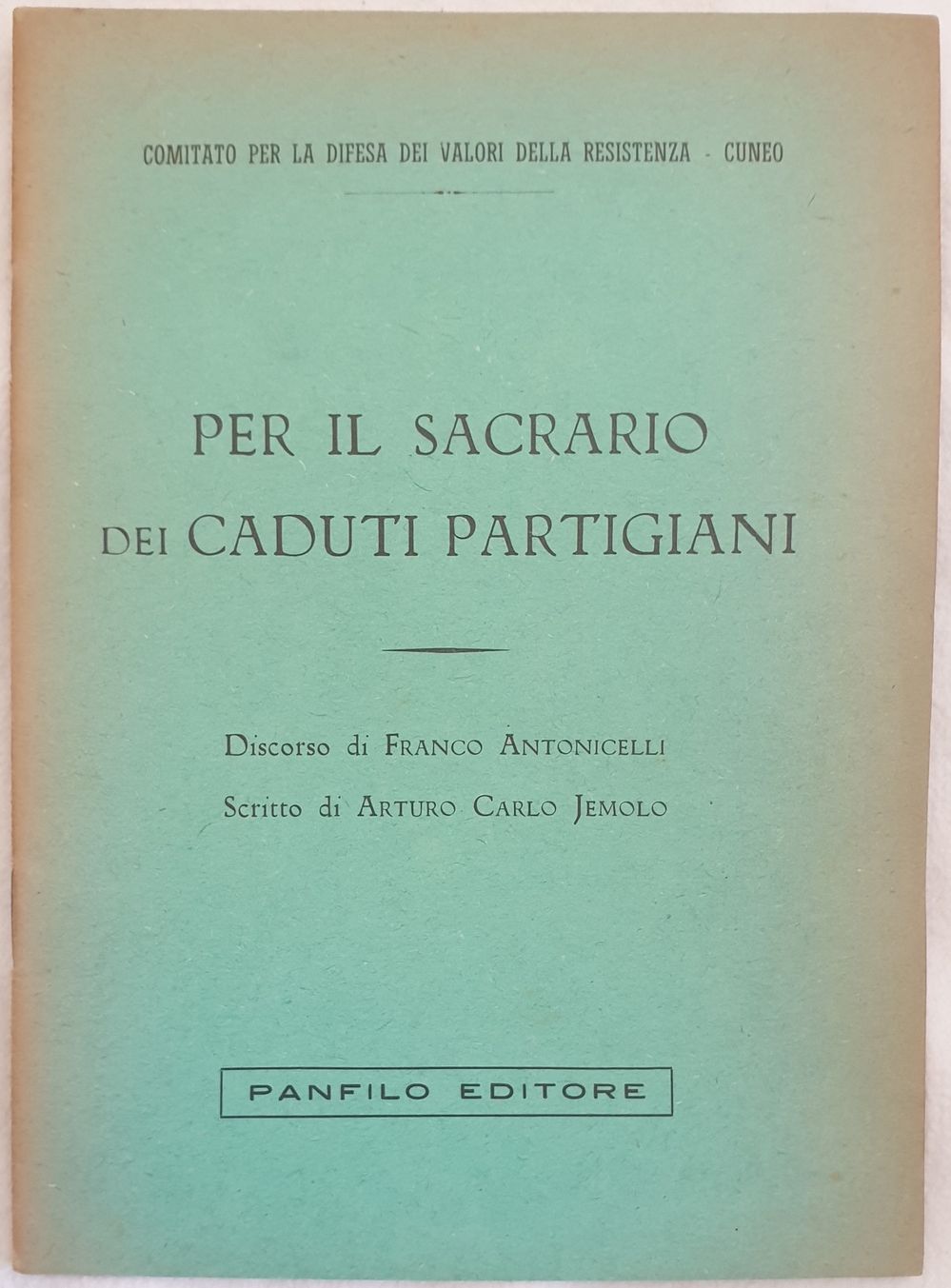 PER IL SACRARIO DEI CADUTI PARTIGIANI