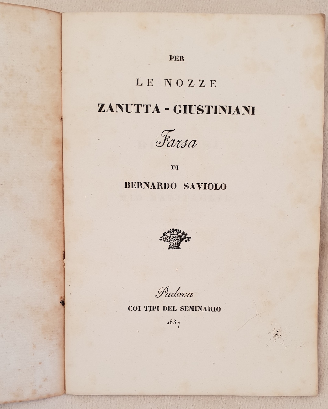 PER LE NOZZE ZANUTTA GIUSTINIANI FARSA