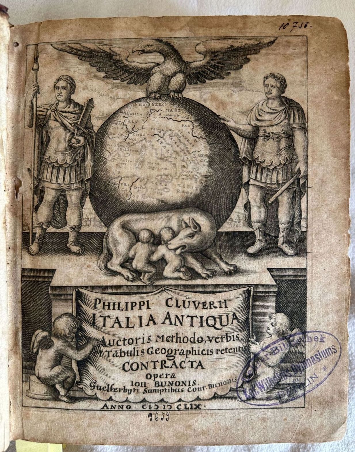 PHILIPPI CLUVERII ITALIA ANTIQUA AUCTORIS METHODO VERBIS ET TABULIS GEOGRAPHICIS …