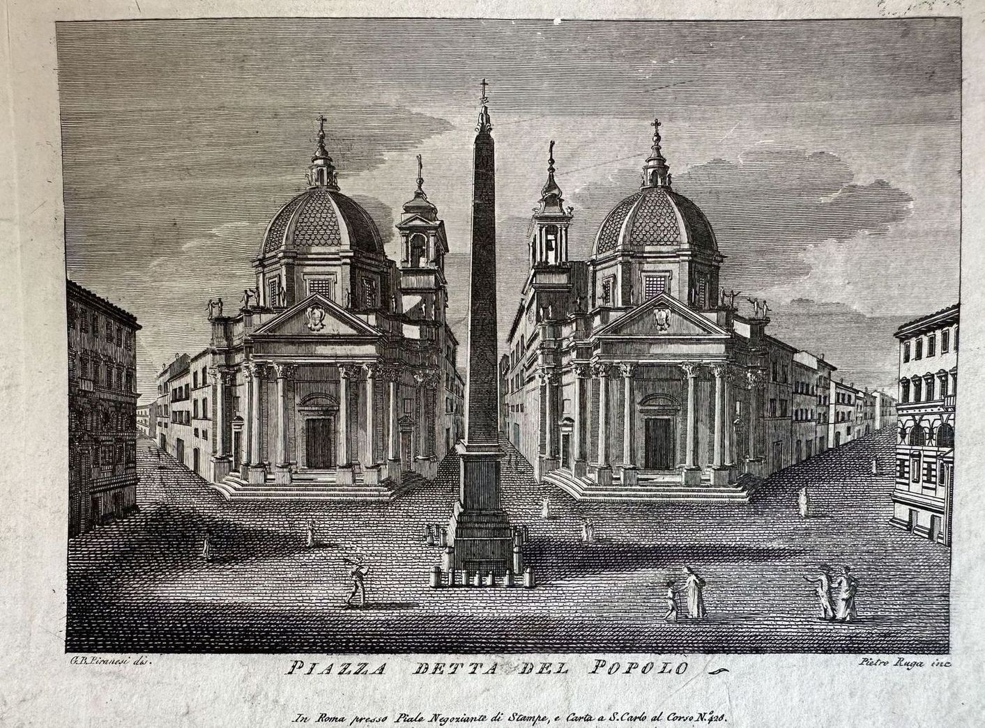 PIAZZA DETTA DEL POPOLO IN ROMA PRESSO PIALE NEGOZIANTE DI …