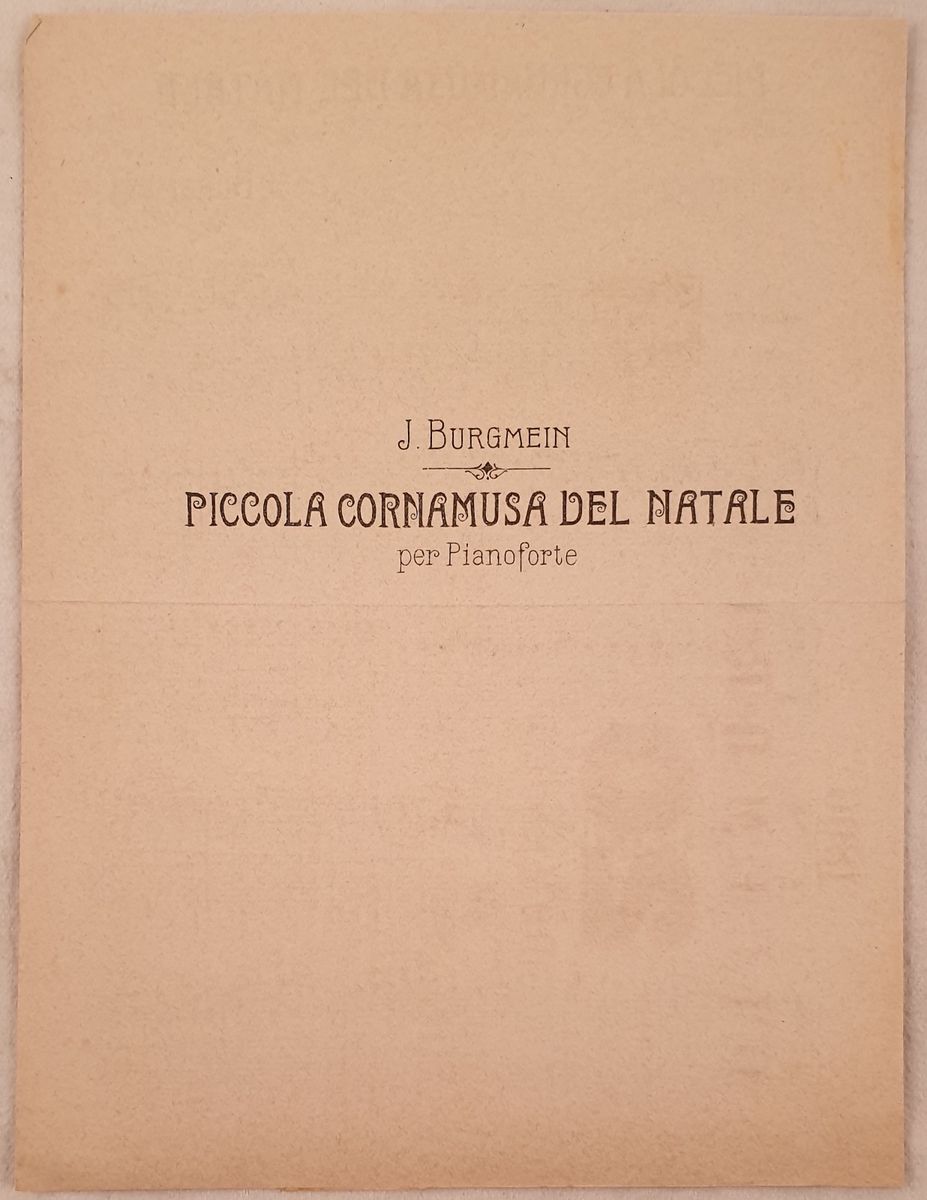 PICCOLA CORNAMUSA DEL NATALE PER PIANOFORTE