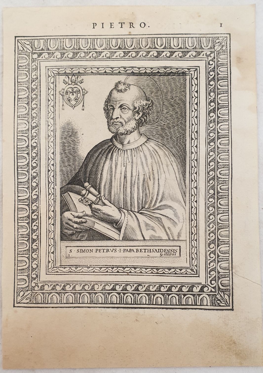 PIETRO S. SIMON PETRUS I PAPA BETHSAIDENSIS