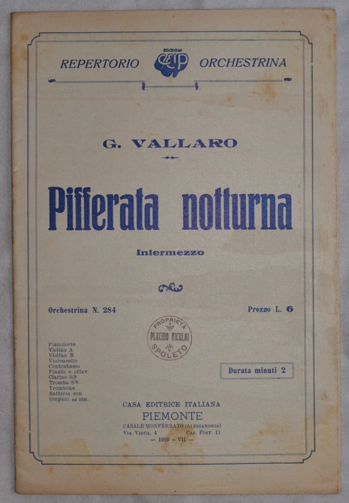 PIFFERATA NOTTURNA