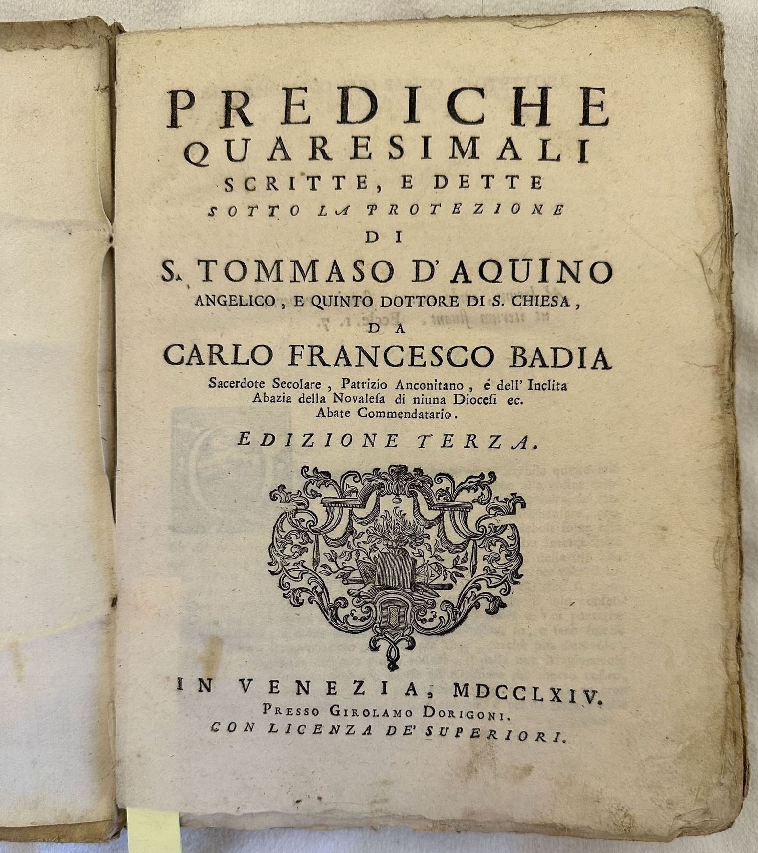 PREDICHE QUARESIMALI SCRITTE E DETTE SOTTO LA PROTEZIONE DI S. …