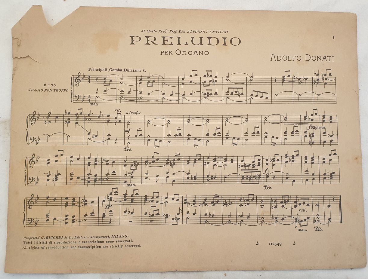 PRELUDIO PER ORGANO