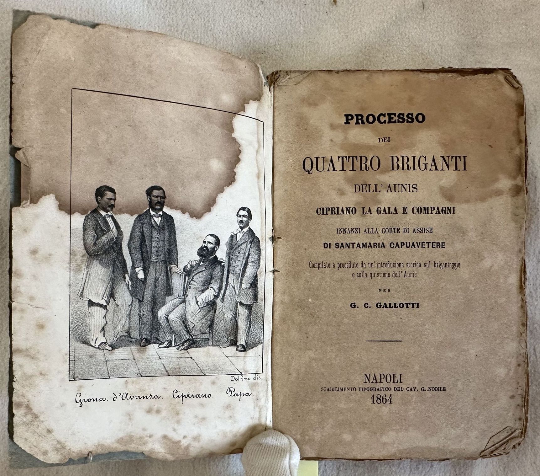 PROCESSO DEI QUATTRO BRIGANTI DELL'AUNIS CIPRIANO LA GALA E COMPAGNI …