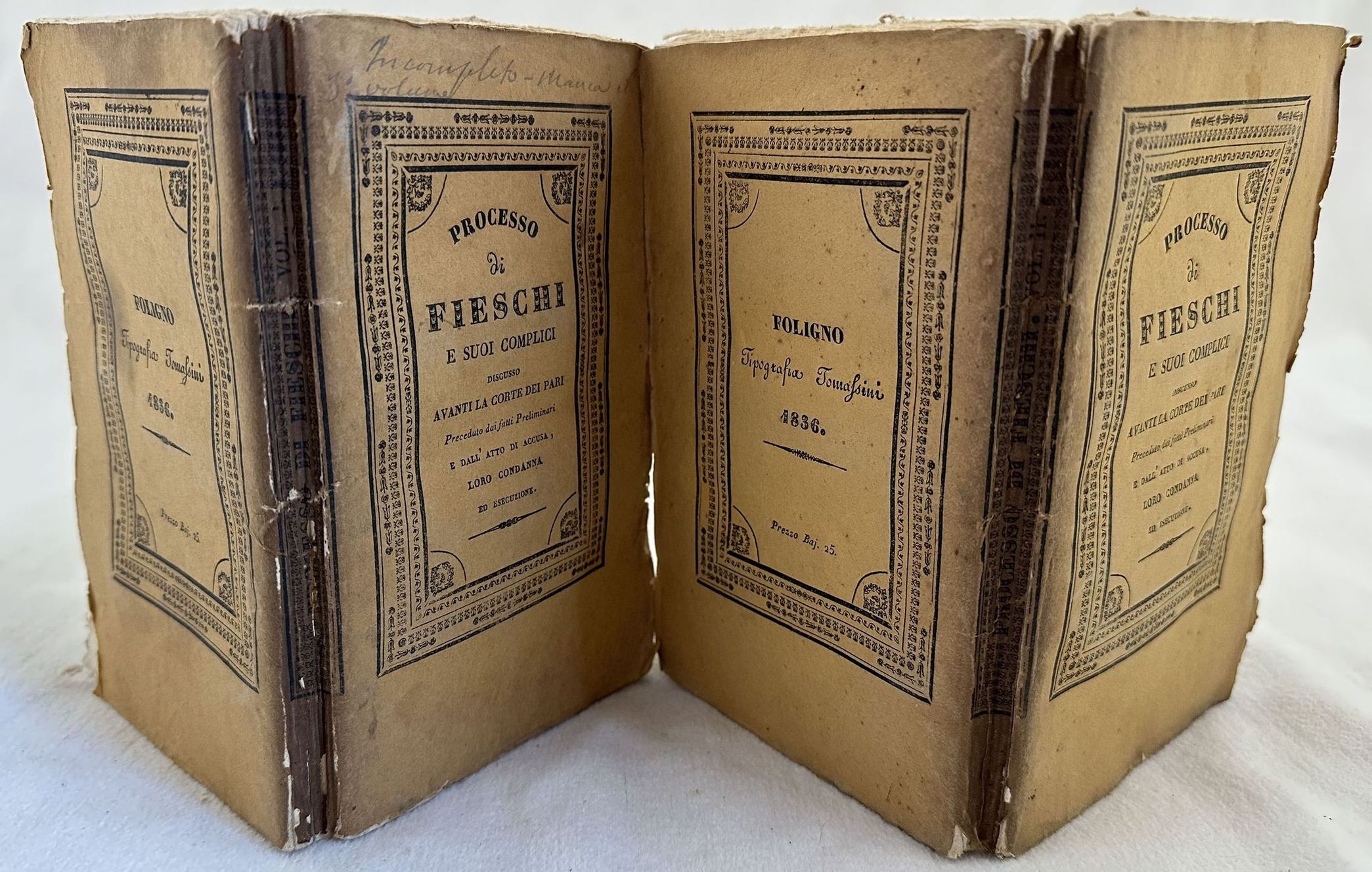 PROCESSO DI FIESCHI E DEI SUOI COMPLICI AVANTI LA CORTE …
