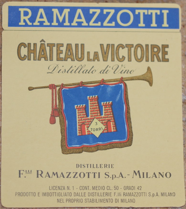 RAMAZZOTTI CHATEAU LA VICTOIRE DISTILLATO DI VINO DISTILLERIE F.LLI RAMAZZOTTI …