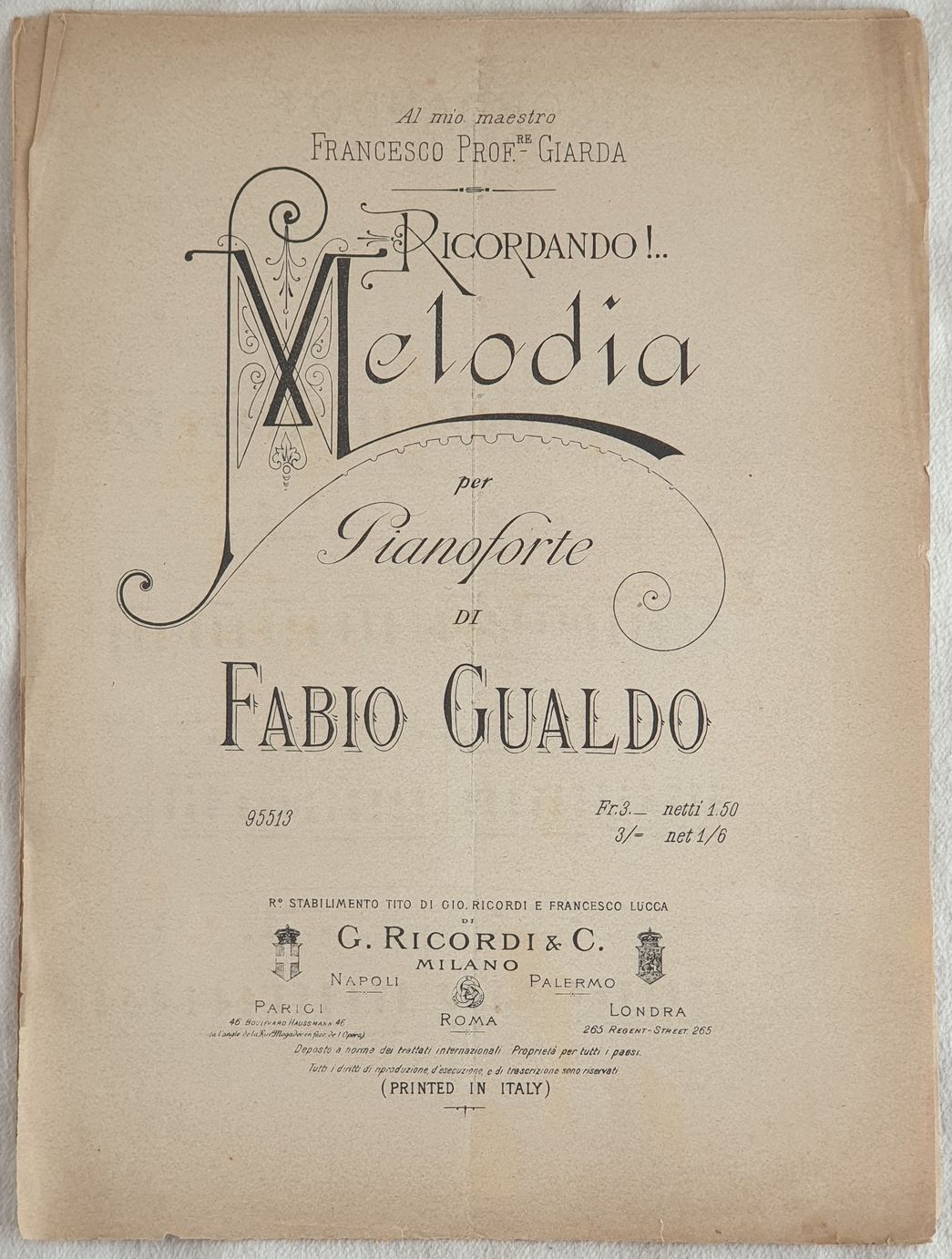 RICORDANDO! MELODIA 95513