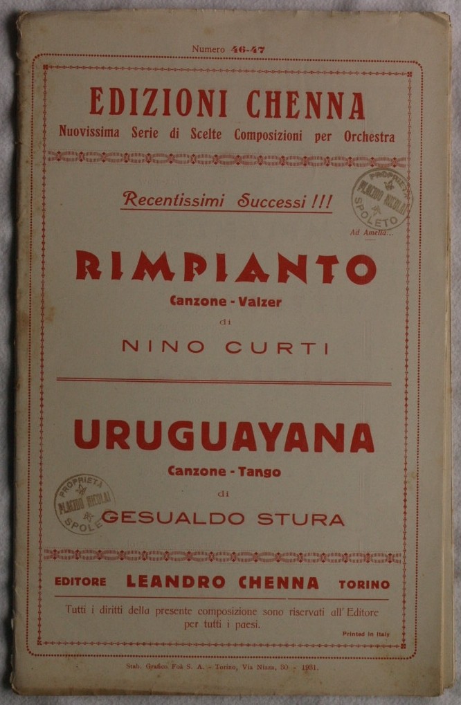 RIMPIANTO - URUGUAYANA