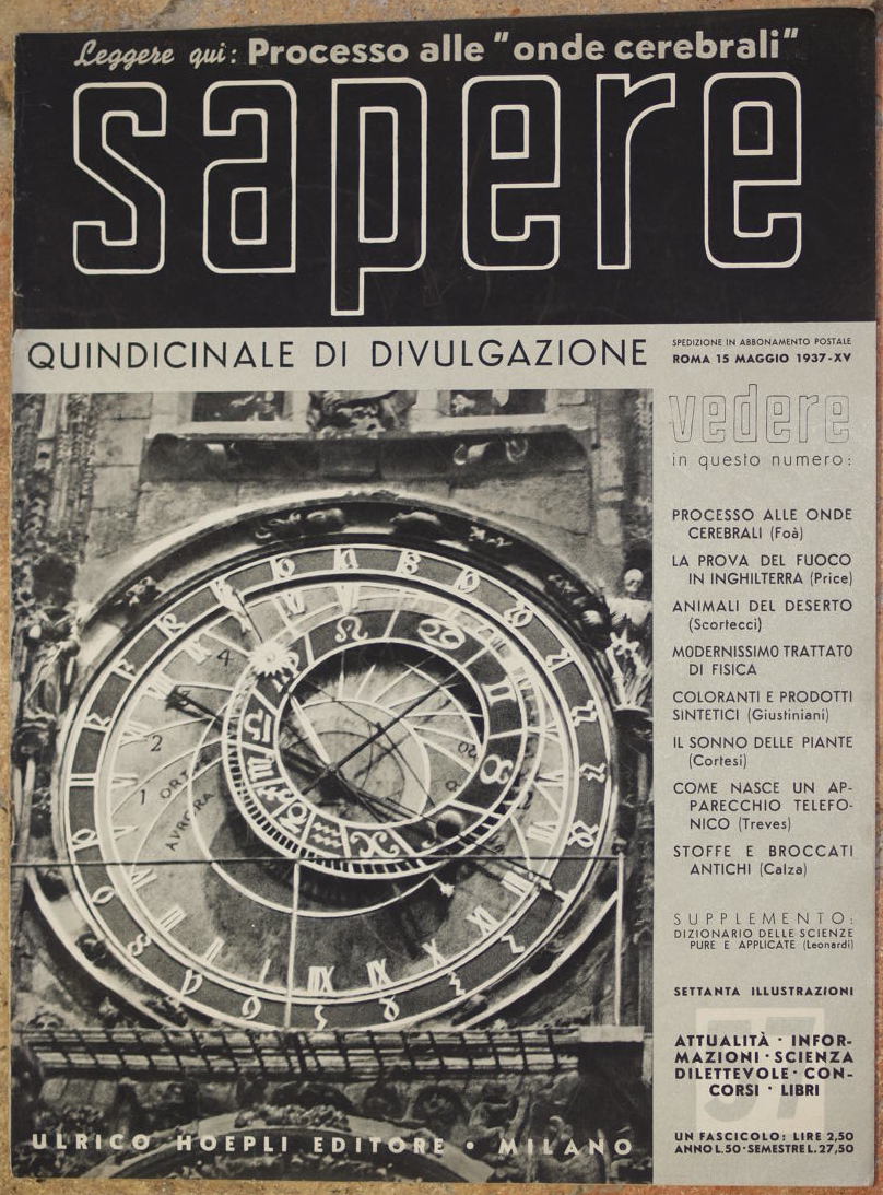 SAPERE ROMA 15 MAGGIO 1937 - XV
