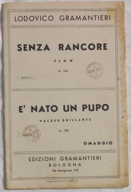 SENZA RANCORE - E NATO UN PUPO