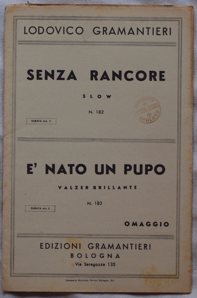 SENZA RANCORE - E NATO UN PUPO