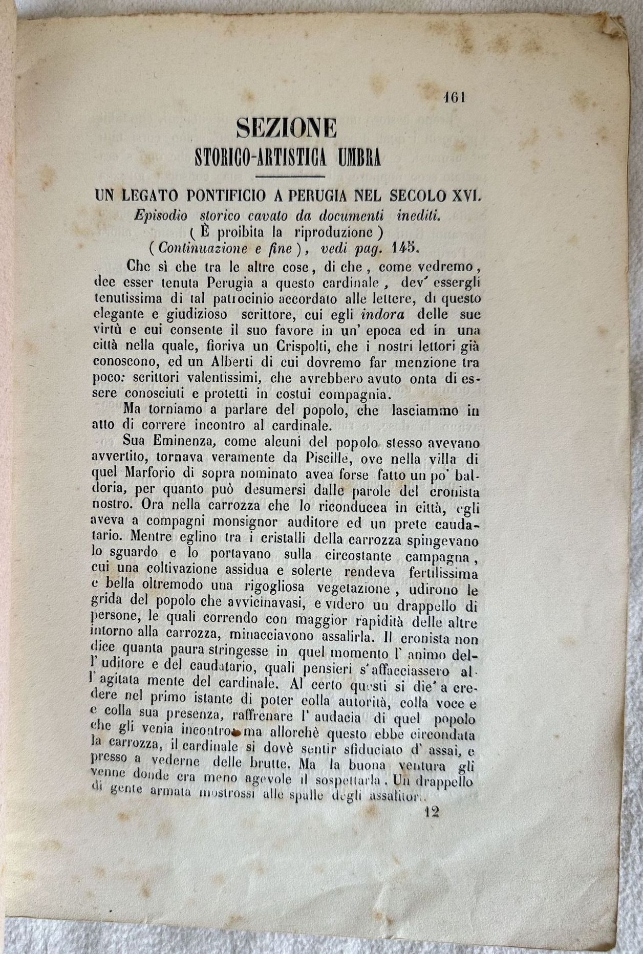 SEZIONE STORICO-ARTISTICA UMBRA UN LEGATO PONTIFICIO A PERUGIA NEL SECOLO …