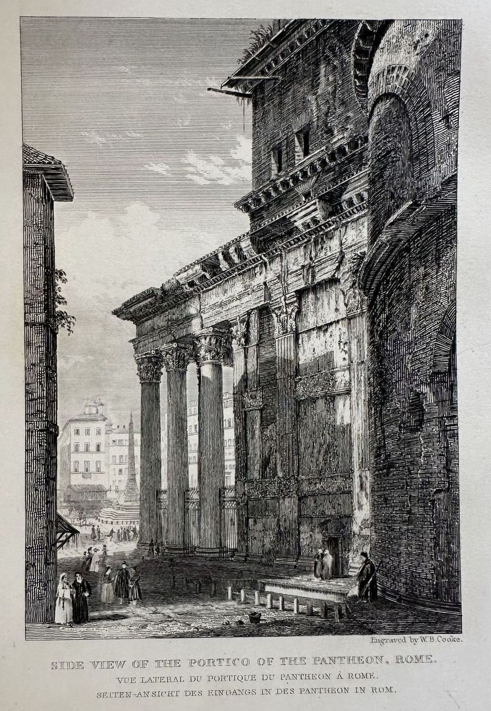 SIDE VIEW OF THE PORTICO OF THE PANTHEON ROME