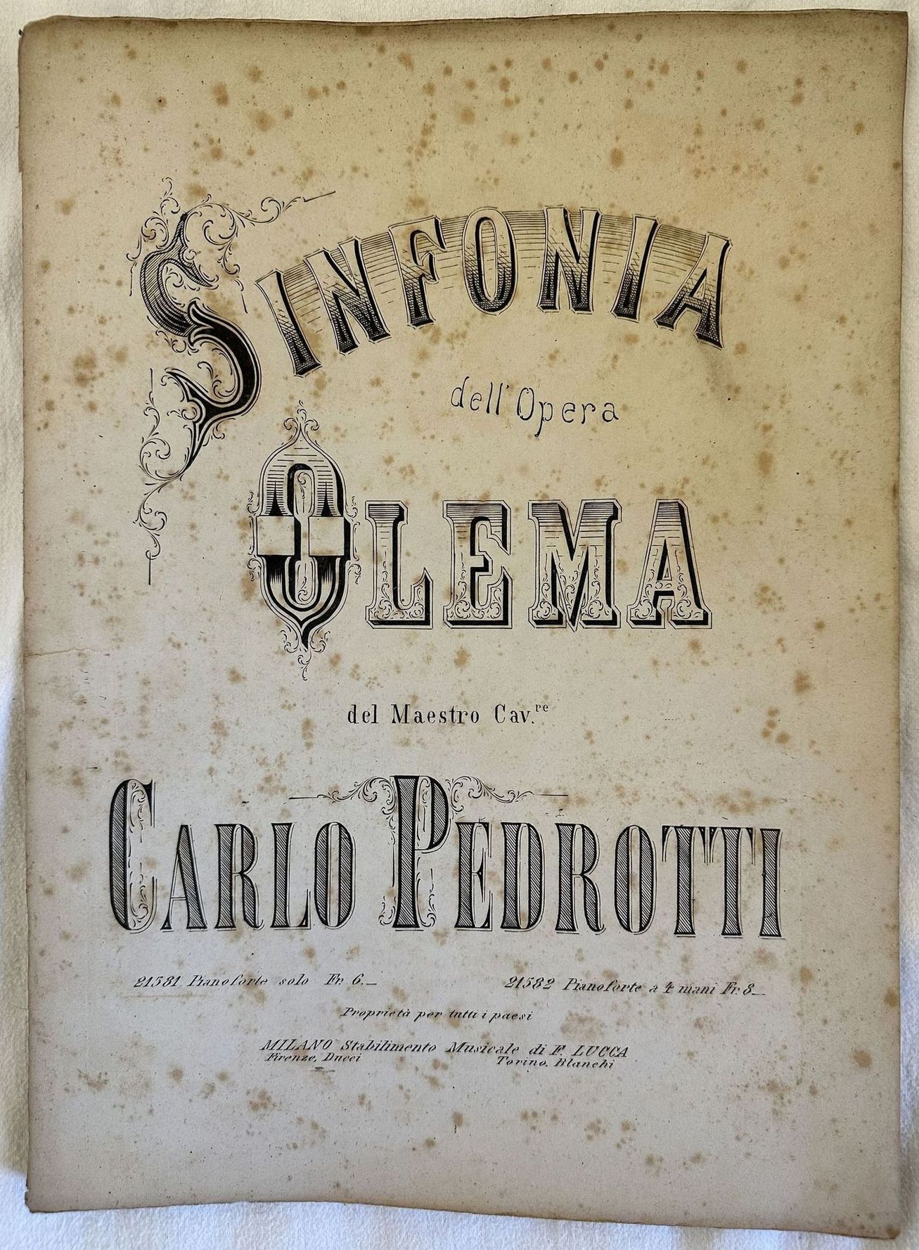 SINFONIA DELL'OPERA OLEMA