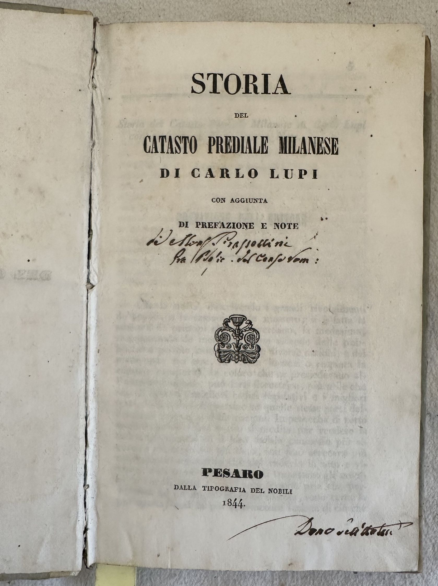 STORIA DEL CATASTO PREDIALE MILANESE