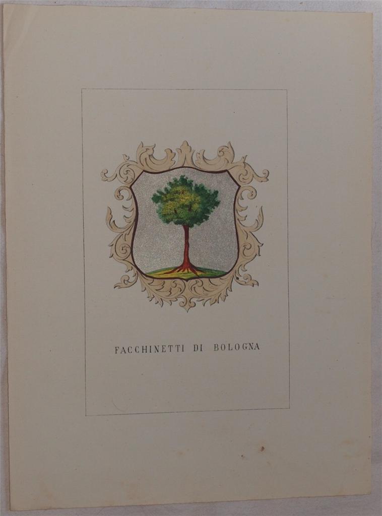 STORIA DELLE FAMIGLIE ILLUSTRI ITALIANE - FACCHINETTI DI BOLOGNA
