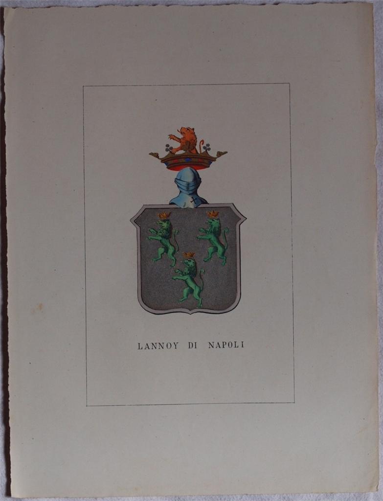 STORIA DELLE FAMIGLIE ILLUSTRI ITALIANE - LANNOY DI NAPOLI