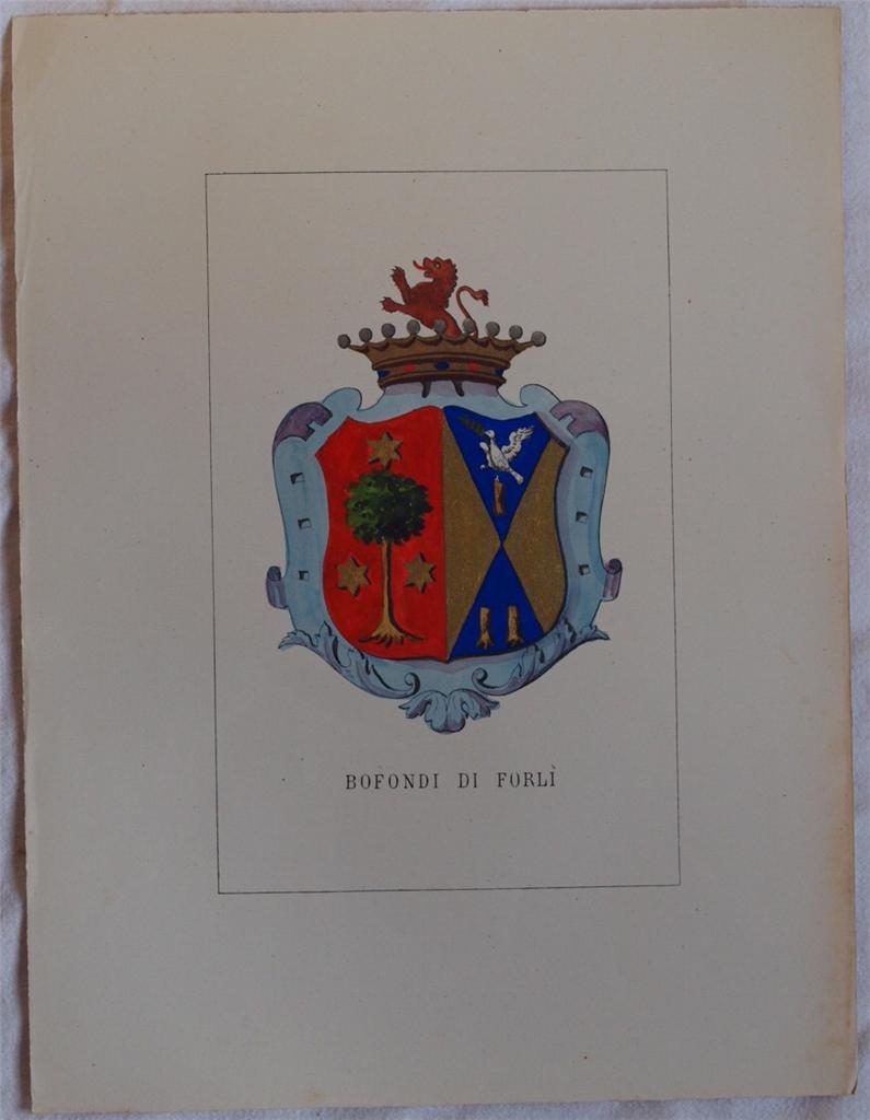STORIA DELLE FAMIGLIE ILLUSTRI ITALIANE BOFONDI DI FORLI