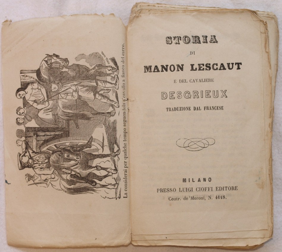 STORIA DI MANON LESCAUT E DEL CAVALIERE DESGRIEUX