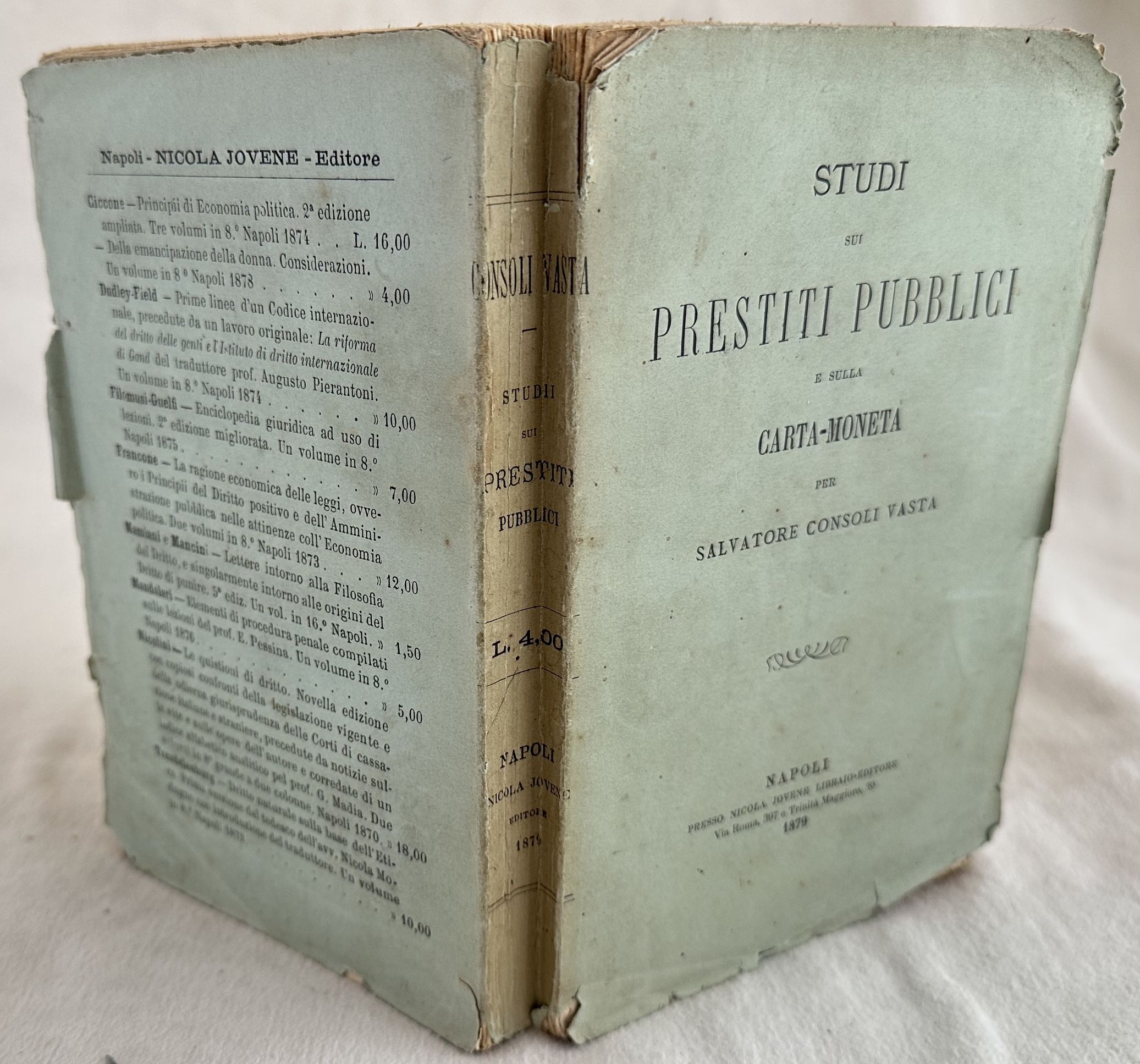 STUDI SUI PRESTITI PUBBLICI E SULLA CARTA MONETA