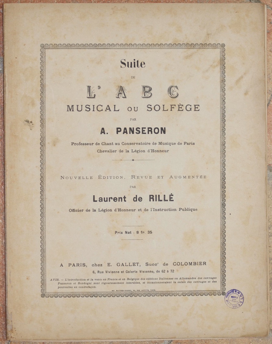 SUITE DE L'ABC MUSICAL OU SOLFEGE