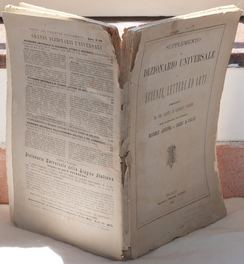 SUPPLEMENTO AL DIZIONARIO UNIVERSALE DI SCIENZE, LETTERE ED ARTI