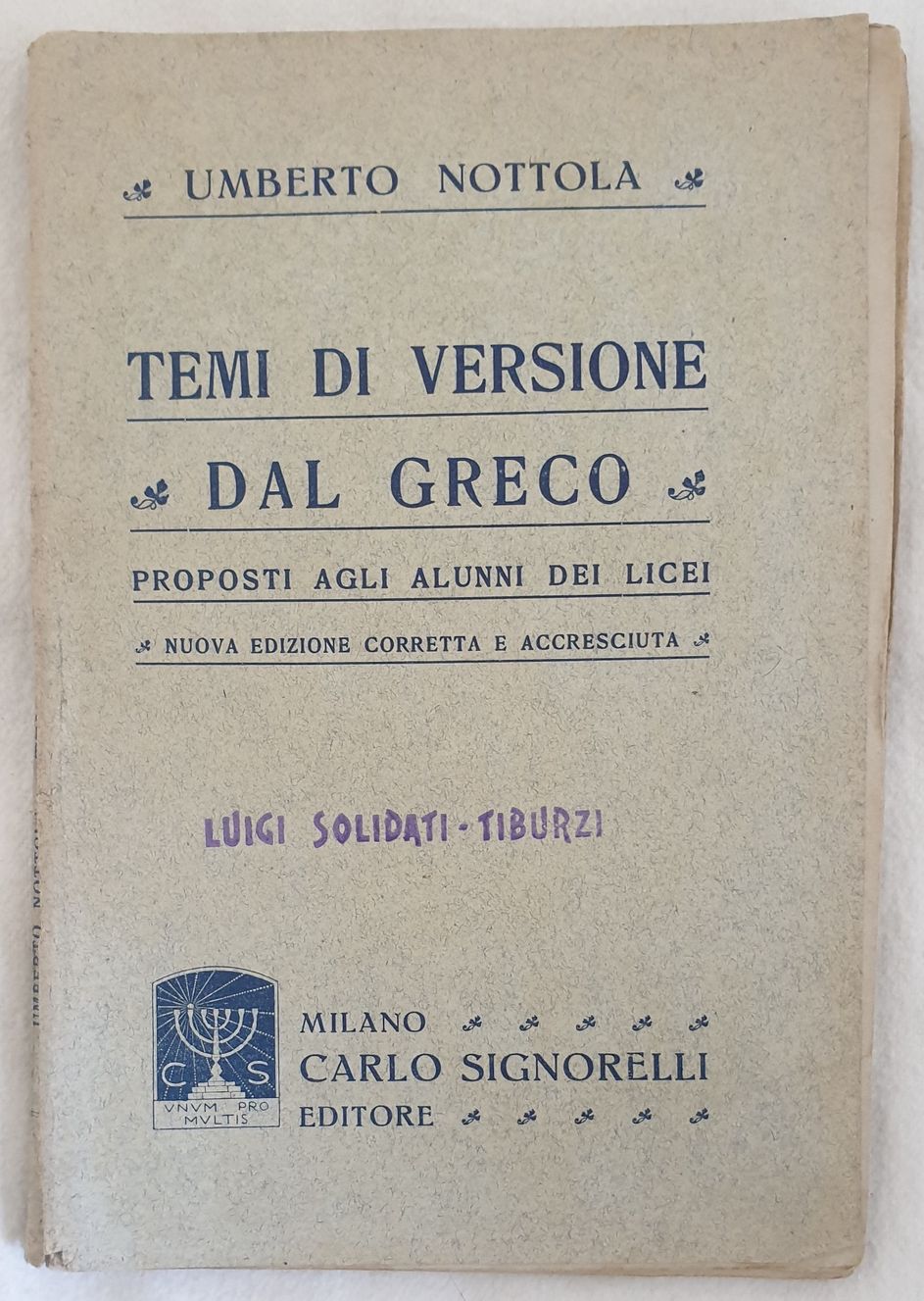 TEMI DI VERSIONE DAL GRECO PROPOSTI AGLI ALUNNI DEI LICEI