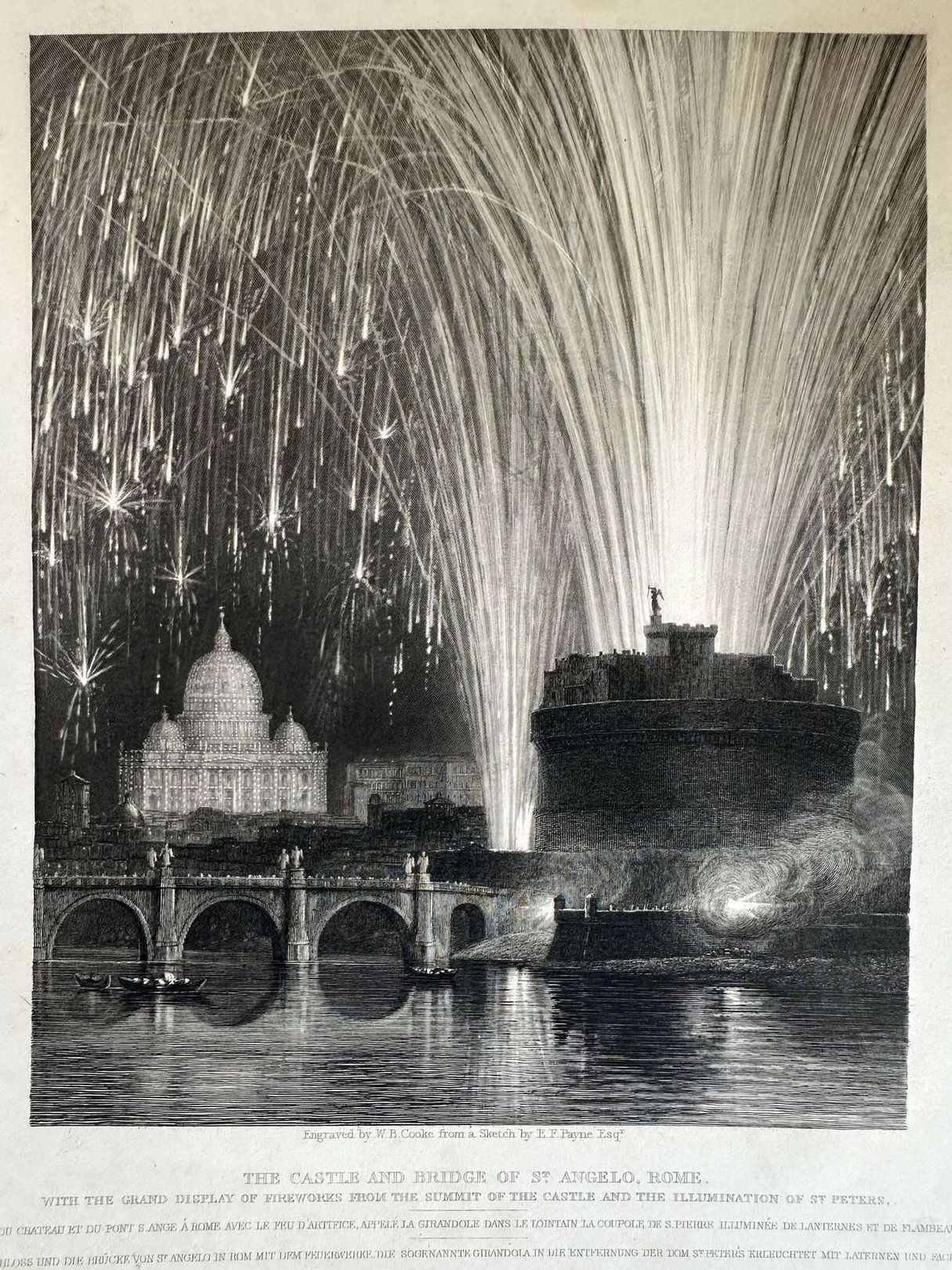 THE CASTLE AND BRIDGE OF ST ANGELO ROME