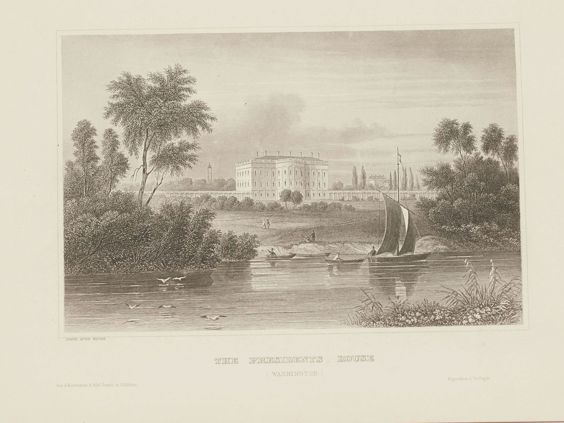THE PRESIDENTS HOUSE WASHINGTON Bibliograph instit. In Hildbh.
