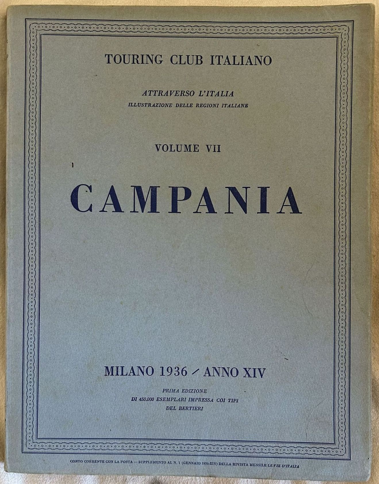 TOURING CLUB ITALIANO ATTRAVERSO L'ITALIA ILLUSTRAZIONE DELLE REGIONI ITALIANE VOLUME …