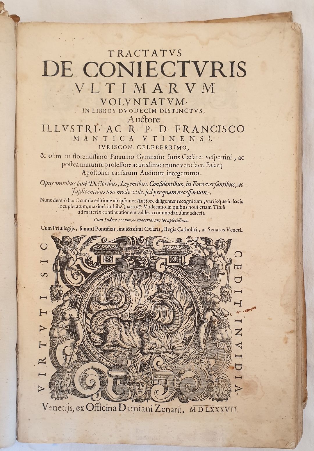 TRACTATUS DE CONIECTURIS ULTIMARUM VOLUNTATUM IN LIBROS DUODECIM DISTINCTUS