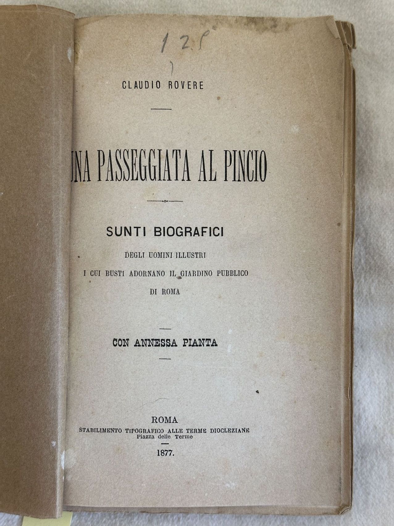 UNA PASSEGGIATA AL PINCIO SUNTI BIOGRAFICI DEGLI UOMINI ILLUSTRI I …