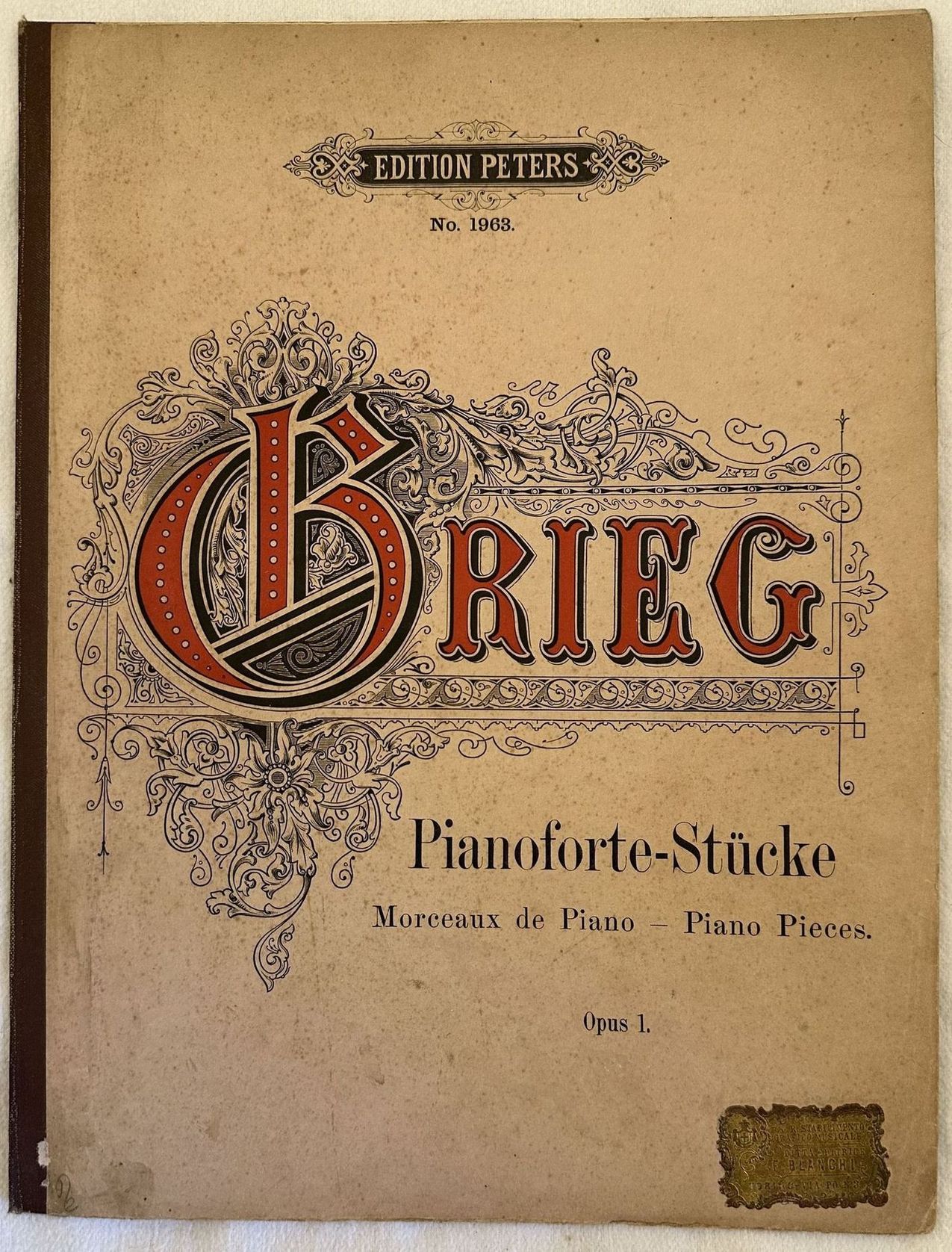 VIER STUCKE FUR DAS PIANOFORTE OP. 1