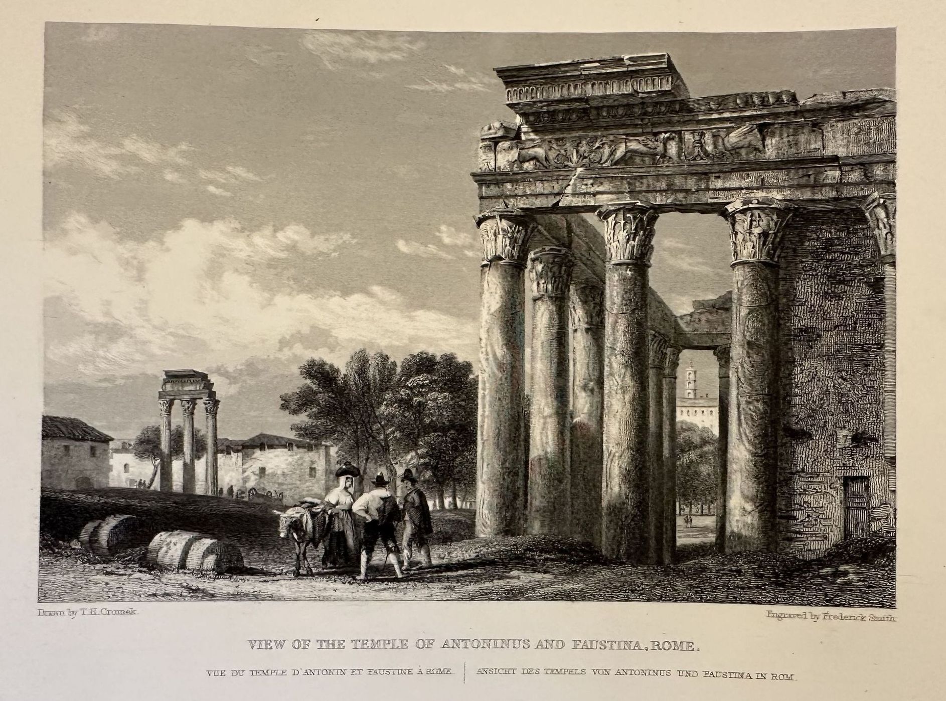 VIEW OF THE TEMPLE OF ANTONINUS AND FAUSTINA, ROME