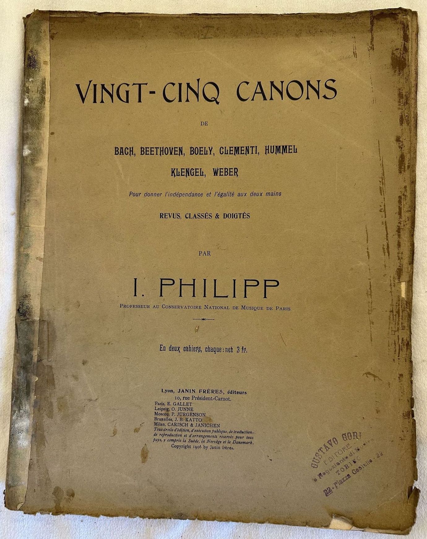 VINGT-CINQ CANONS DE BACH, BEETHOVEN, BOELY, CLEMENTI, HUMMEL, KLENGEL, WEBER