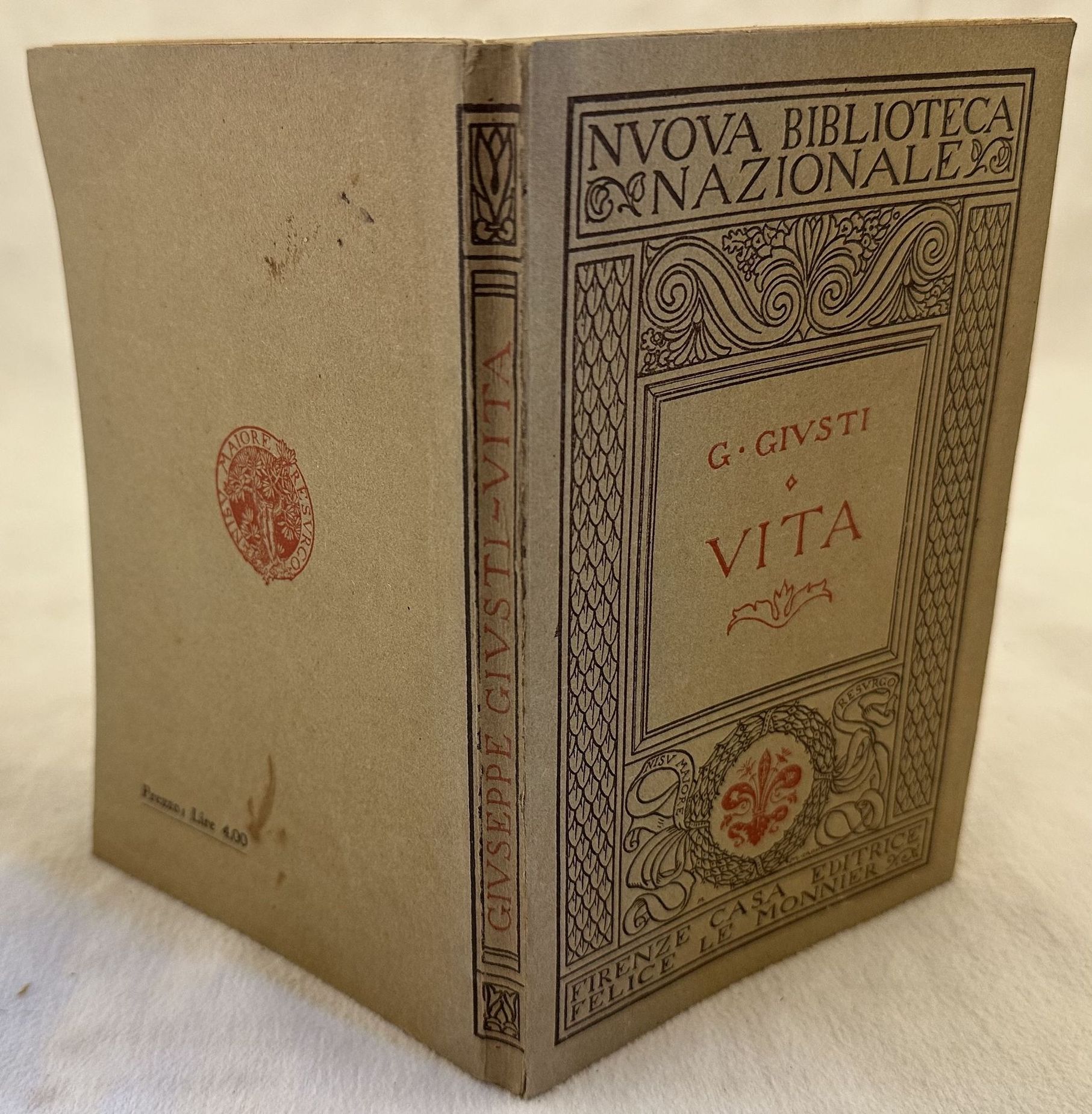 VITA DI GIUSEPPE GIUSTI SCRITTA DA LUI MEDESIMO RACCOLTA E …