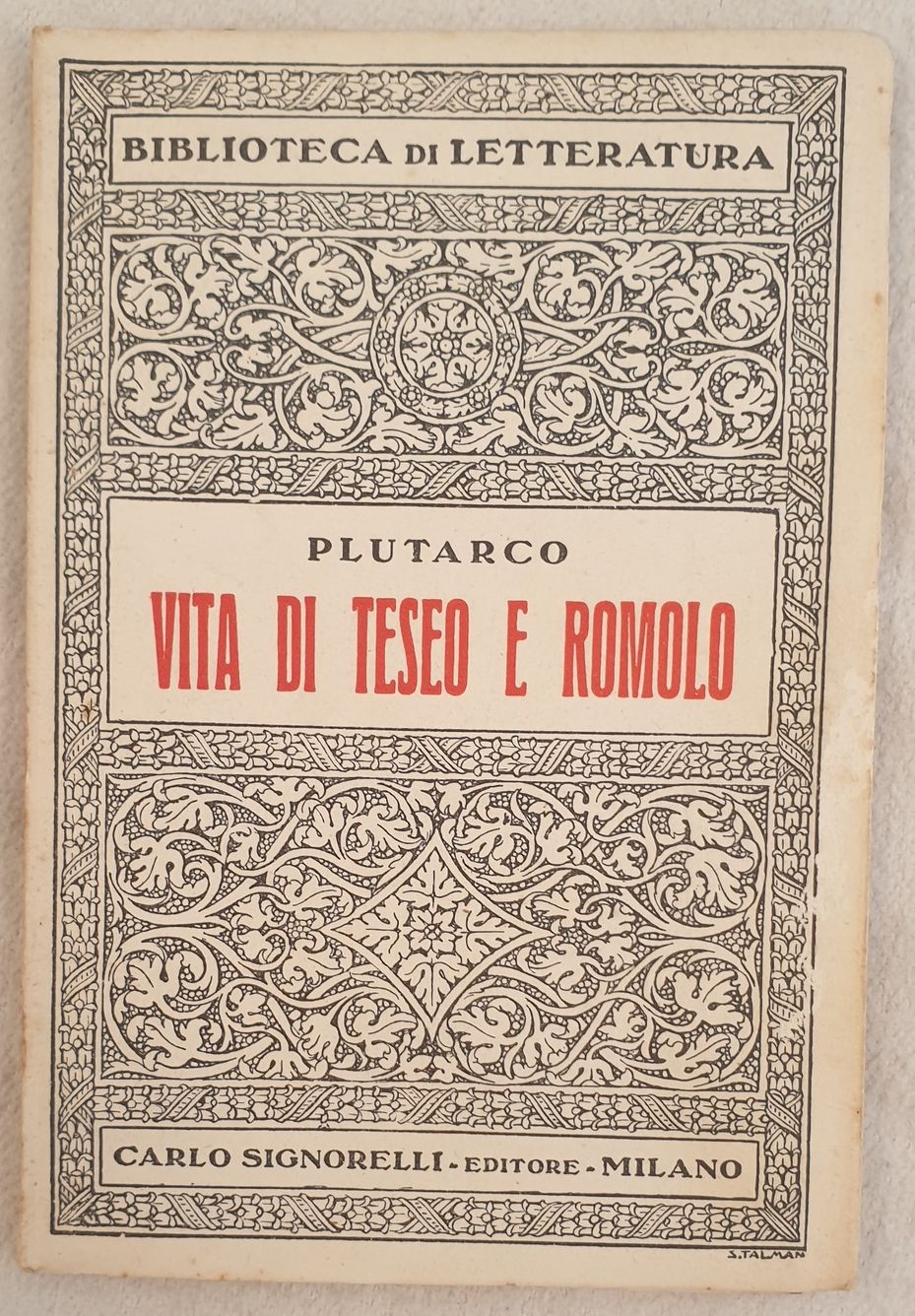 VITA DI TESEO E ROMOLO