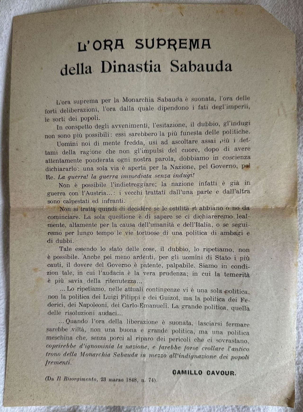 VOLANTINO L'ORA SUPREMA DELLA DINASTIA SABAUDIA