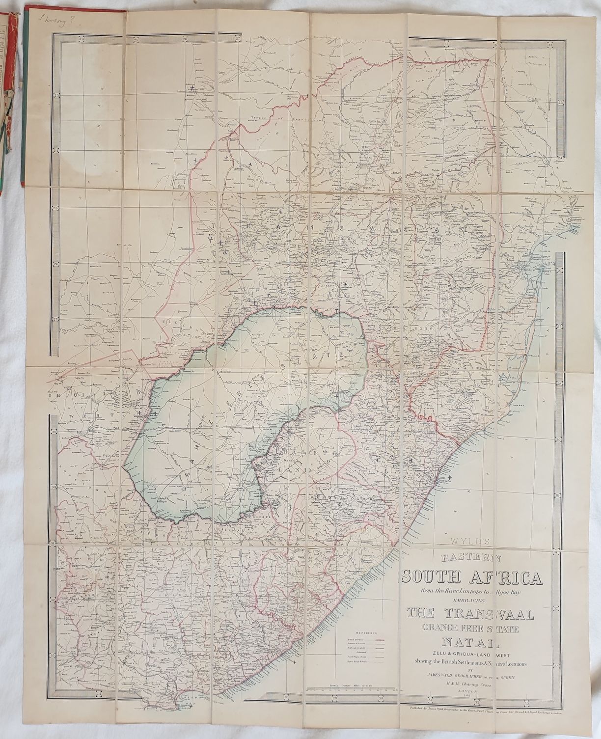 WYLD’S MAP OF THE TRANSVAAL ORANGE FREE STATE, BASUTO LAND, …