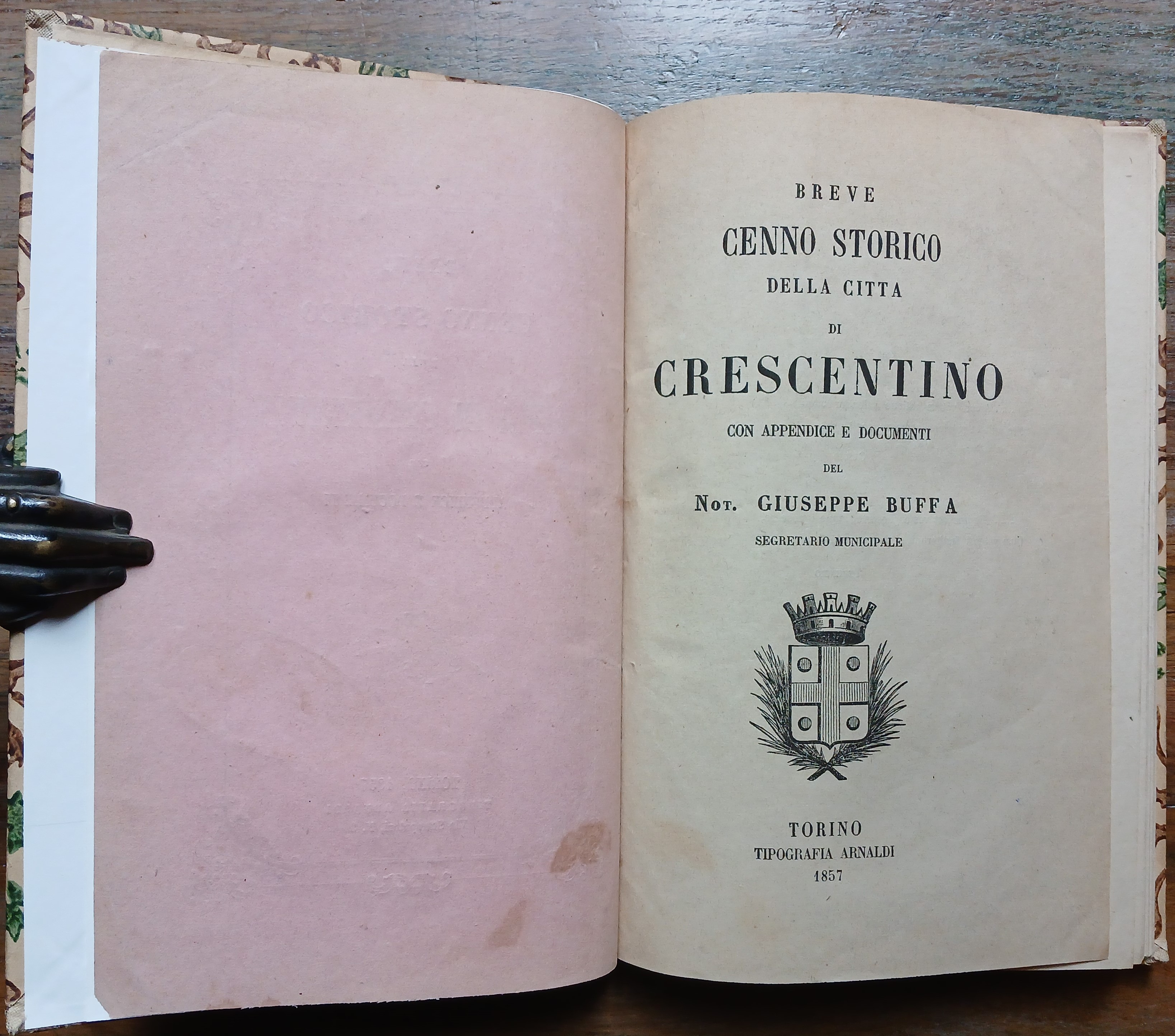 Breve cenno storico della Città di Crescentino, con appendice e …