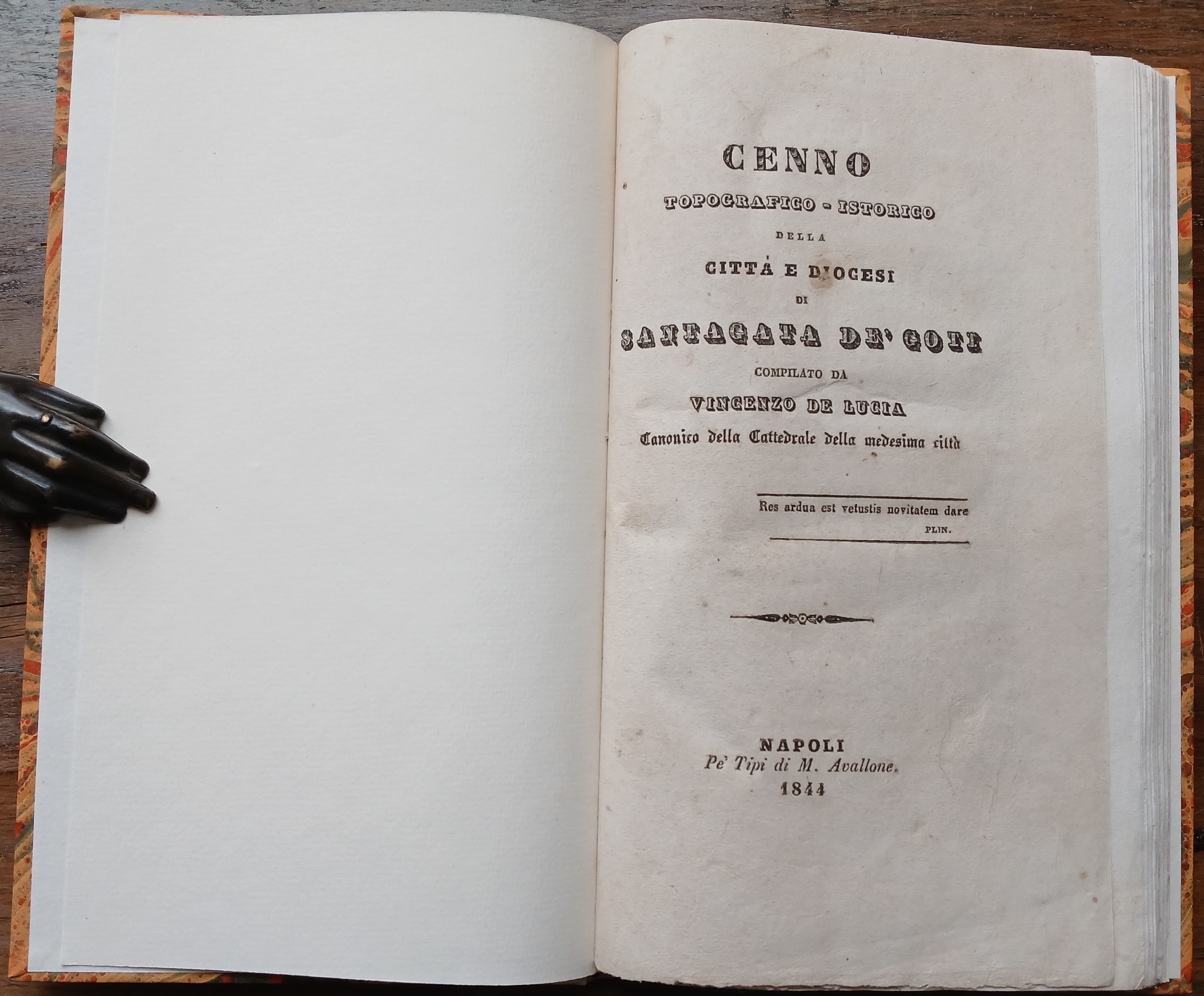 Cenno topografico-istorico della Città e Diocesi di Santagata de' Goti.