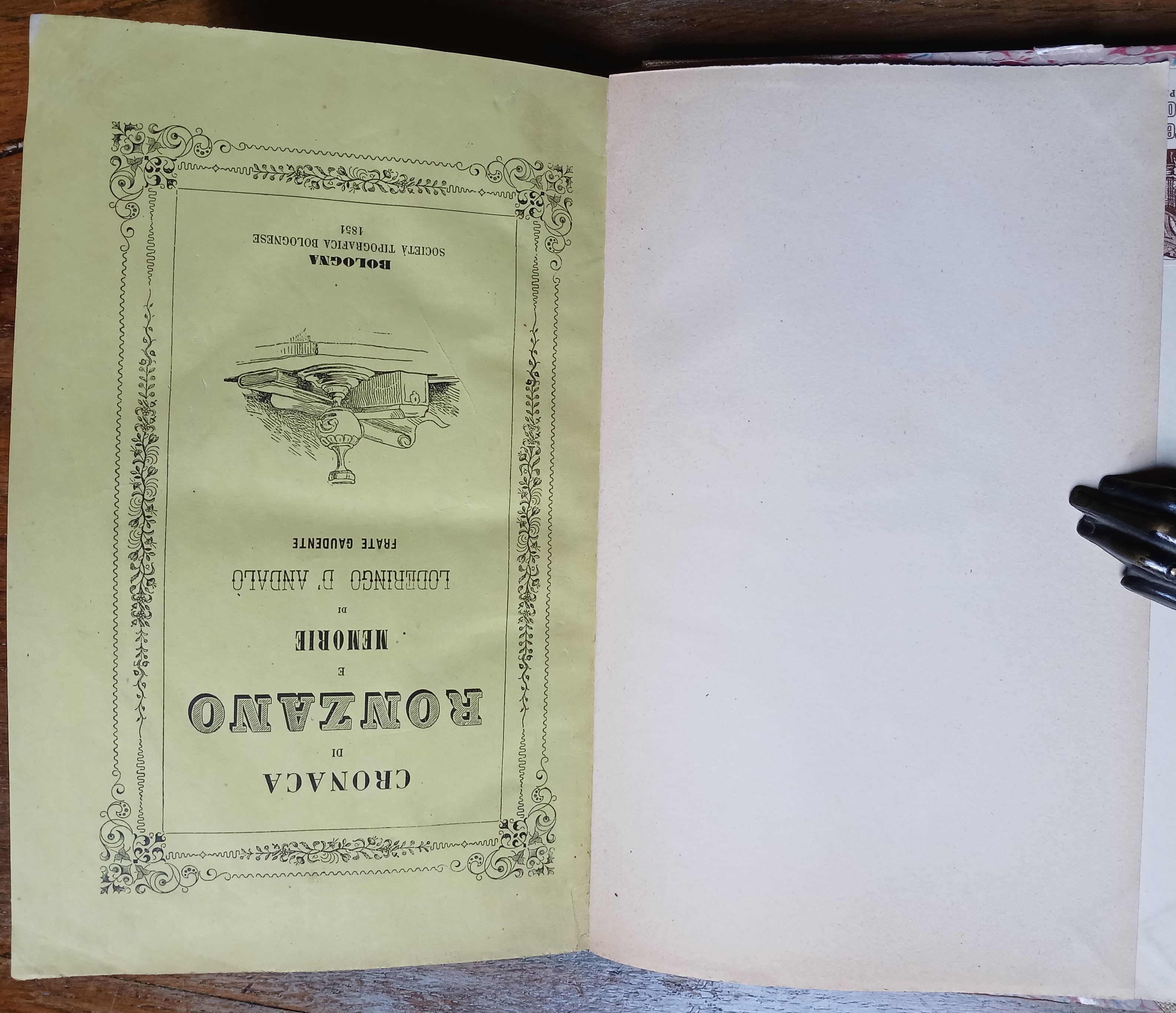 Cronaca di Ronzano e memorie di Loderingo d'Andalò frate gaudente.