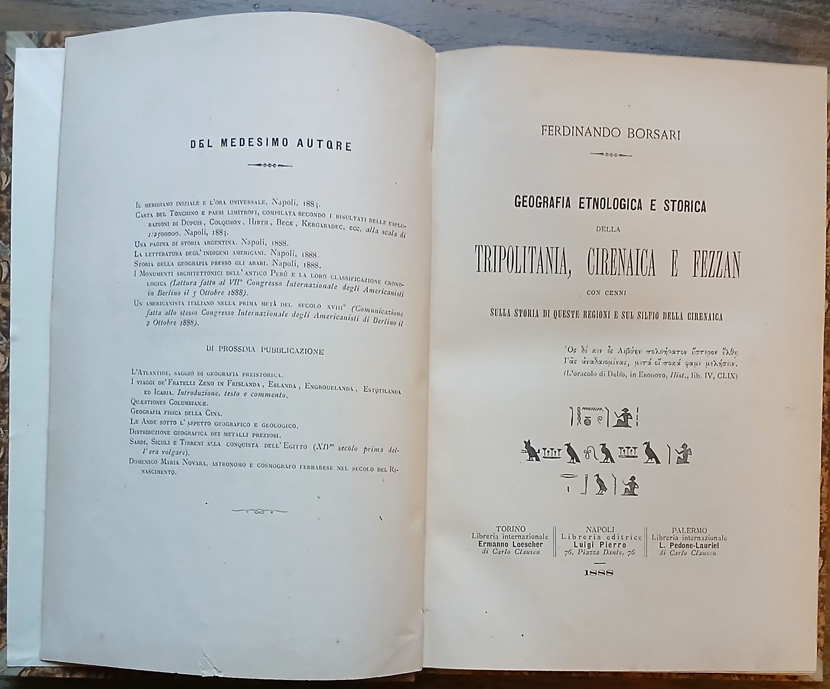 Geografia etnologica e storica della Tripolitania, Cirenaica e Fezzan con …