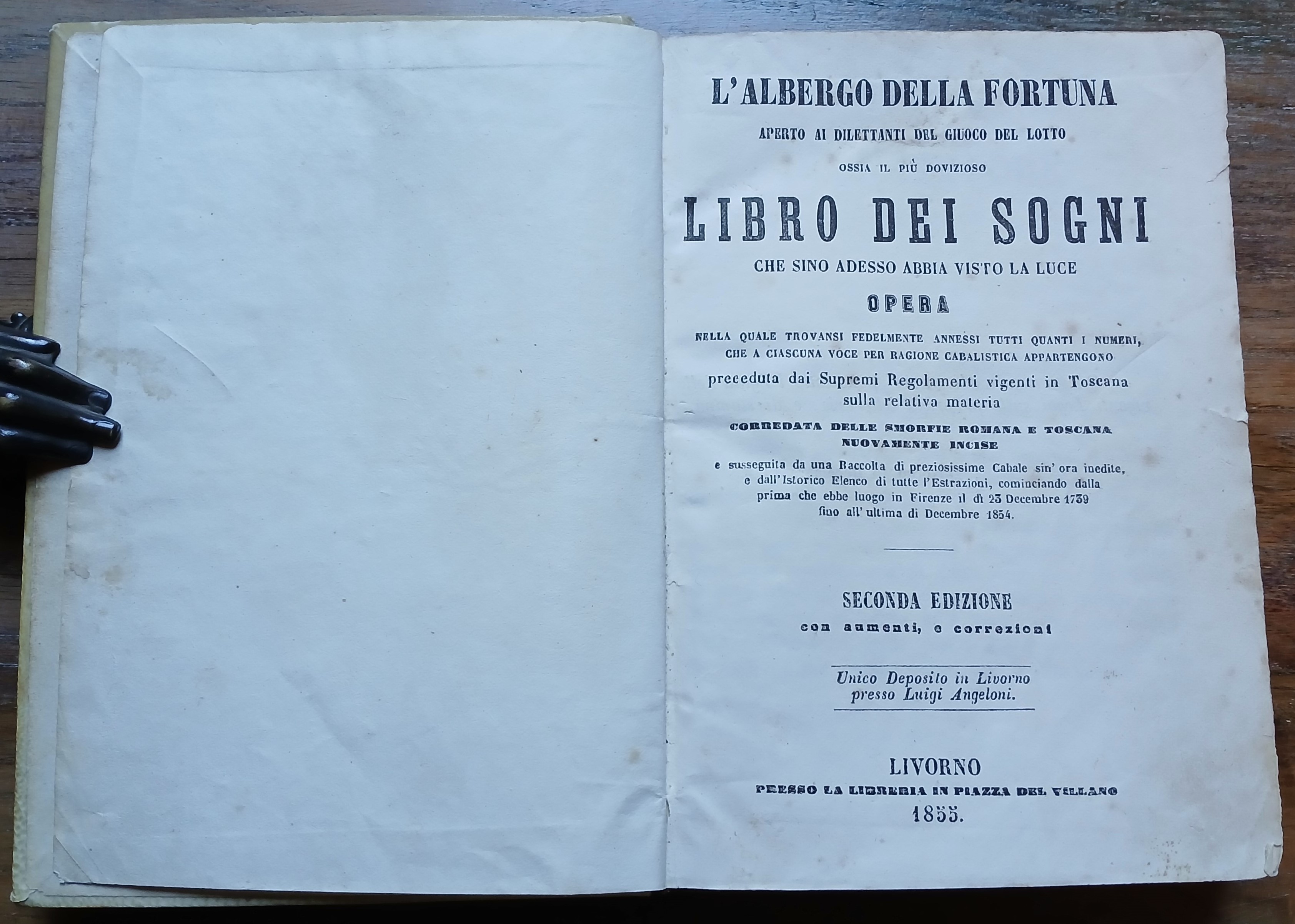 L'albergo della fortuna aperto ai dilettanti del giuoco del Lotto …